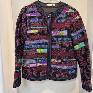 Vintage 80's Choices Women's SZ S Patchwork Quilted Blazer Jacket – Unique Style